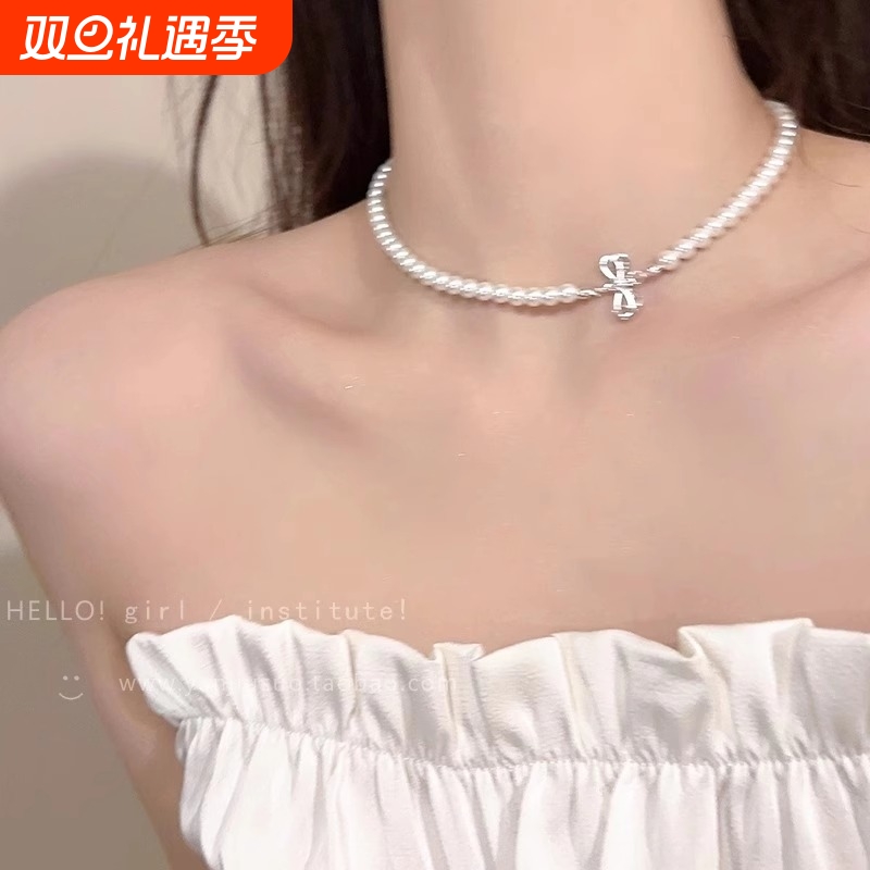 珍珠蝴蝶结项链|超5000次加购