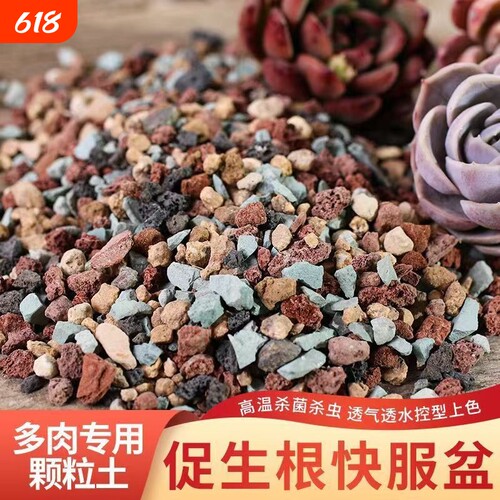 多肉专用颗粒土纯颗粒土多肉土营养土彩虹石养花小石子植物土壤