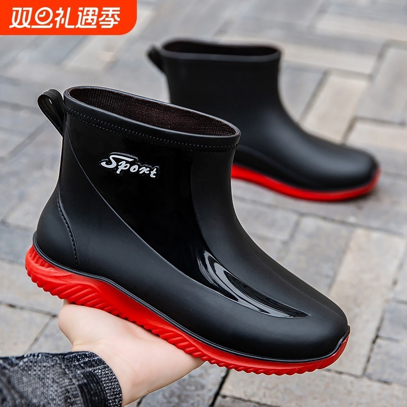 低帮雨鞋水鞋男夏季新款男士短筒胶鞋钓鱼雨鞋防滑厨房保暖洗车