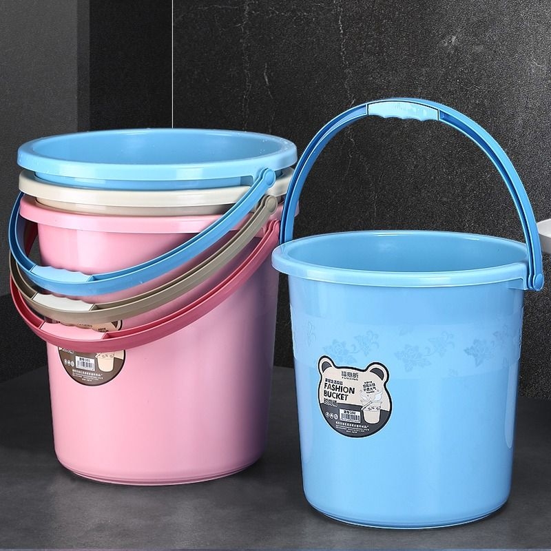 提手水桶洗车桶储物桶学生宿舍洗衣桶清洁桶钓鱼桶塑料家用特大号
