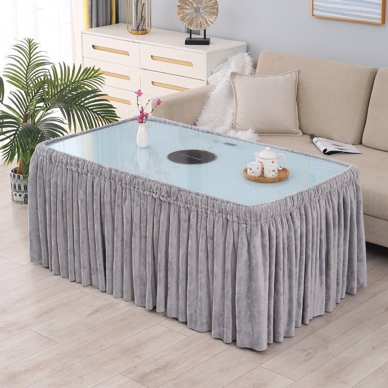 双面绒加厚保暖火炉电暖桌烤火罩子罩套正方形取暖电炉罩套长方形