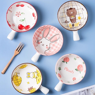 陶瓷6英寸烤盘一个装（颜色随机）餐具盘子套装沙拉碗水果碗