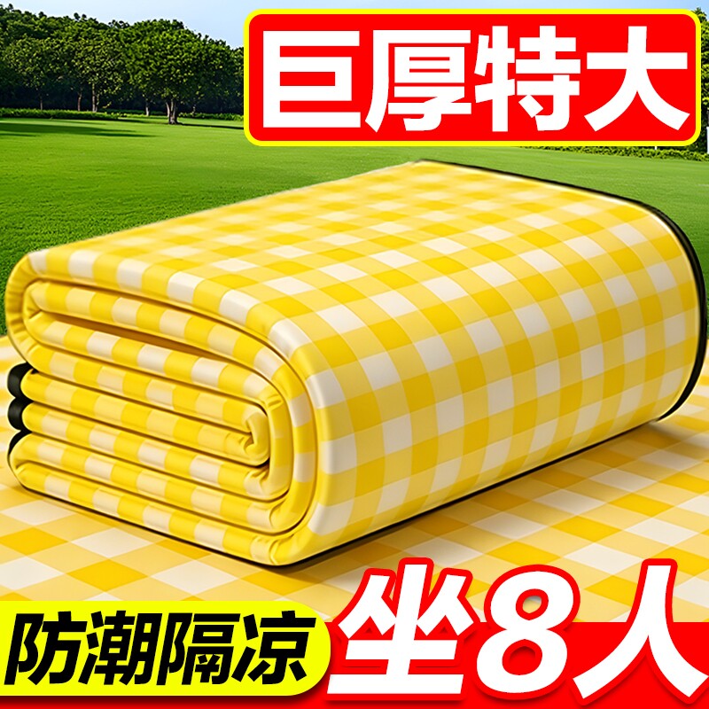 野餐垫户外防潮垫防水加厚便携徒步沙滩垫便携露营野炊草坪地垫子