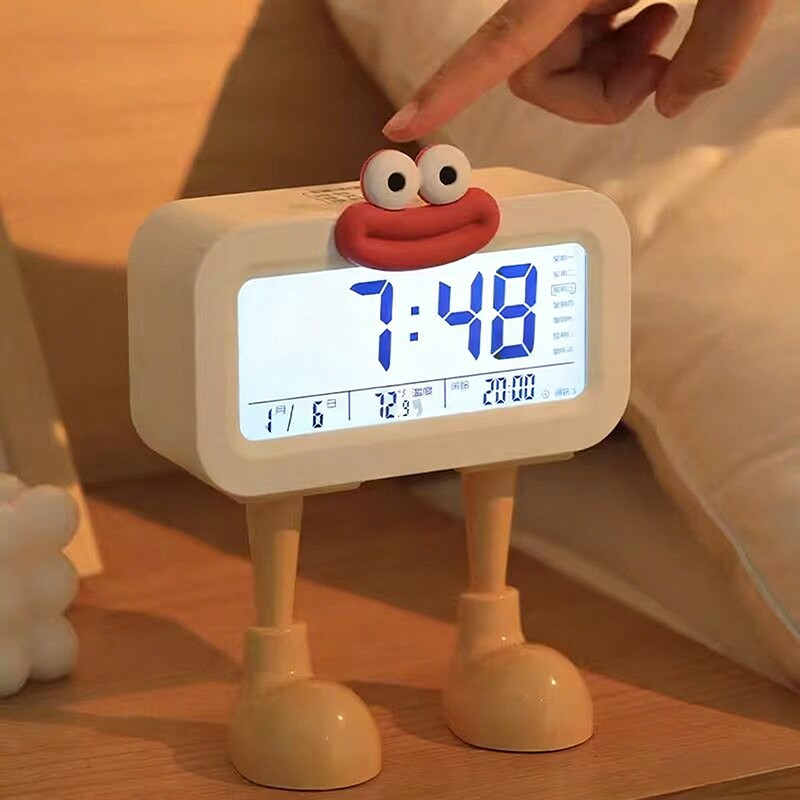 钟表桌面台式闹钟学生专用电子时钟2025小夜灯显示夜光报时静音