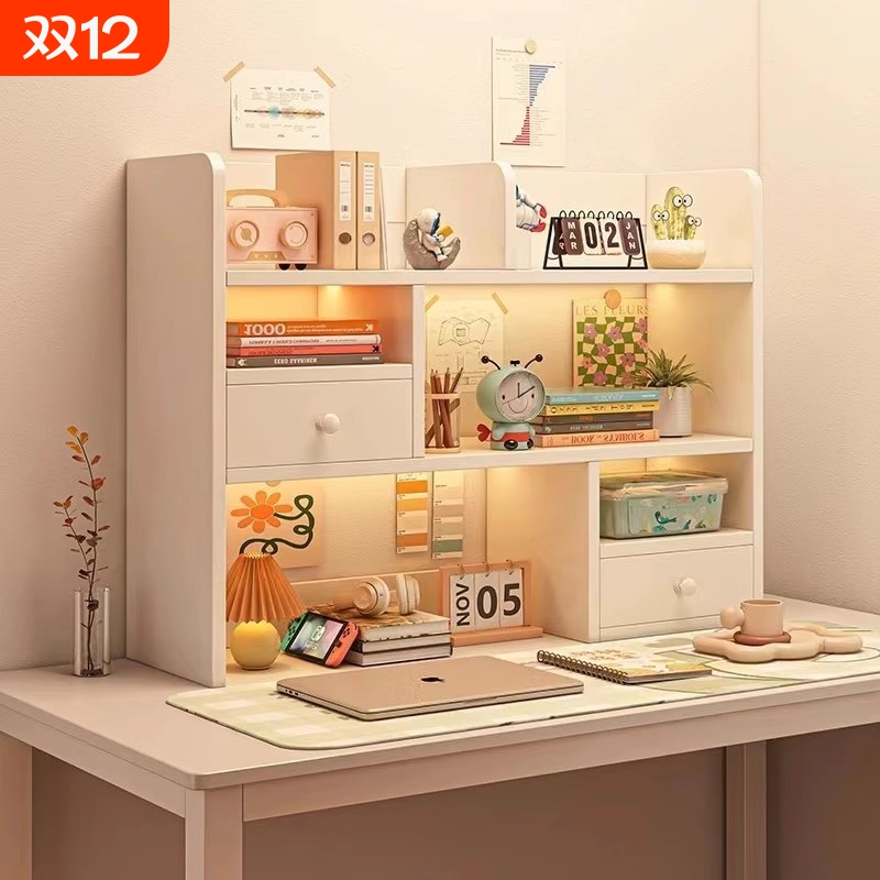 书架桌面置物架简易卧室办公室桌上小型多层客厅书桌收纳架子书柜