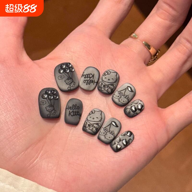 ���״����׺�ɫ�̿��ֹ�ĥɰè�ۿɰ���ʽ�԰�ins�����Ƥ��ϵ��10Ƭ��������ճ�ƽ� XS (СС��/�ر�С)  3.34Ԫ