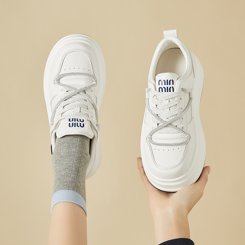 厚底休闲小白鞋女鞋2026春季松糕百搭增高6CM运动休闲鞋休闲板鞋