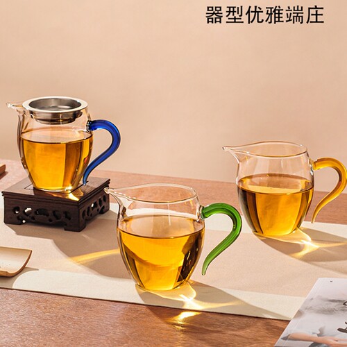 玻璃公道杯加厚防爆可明火加热