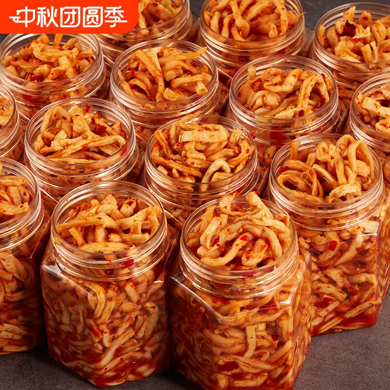 钱村长湖南萝卜干萝卜条下饭菜农家自制脆咸开胃坛香香辣腌菜地方图片