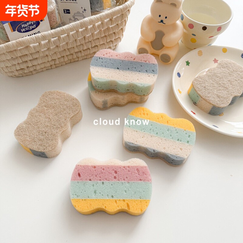 ins清洁海绵擦加厚高密度去污双面百洁布刷锅布洗碗擦吸水不沾油