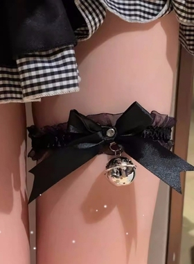 蝴蝶结性感蕾丝腿链项圈