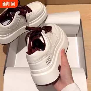 小个子百搭休闲运动软底板鞋 增高厚底小白鞋 夏秋季 爆款 女2025新款