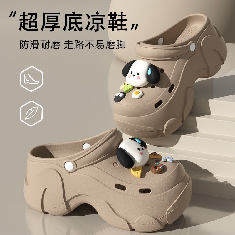 8cm网红沙滩鞋洞洞鞋女士2025