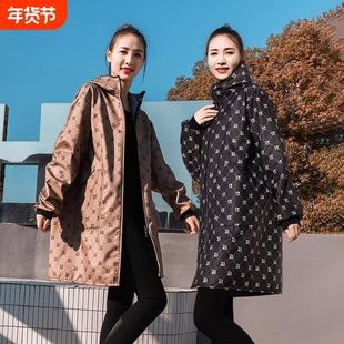 成人加绒工作服罩衣加厚保暖防水外套防风长袖围裙家用男女款冬季