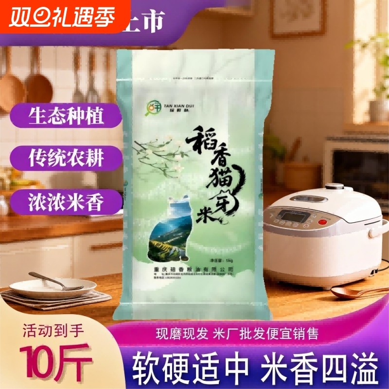 探鲜队稻香猫牙米品质好米产地直发现磨现发5公斤装家庭商用