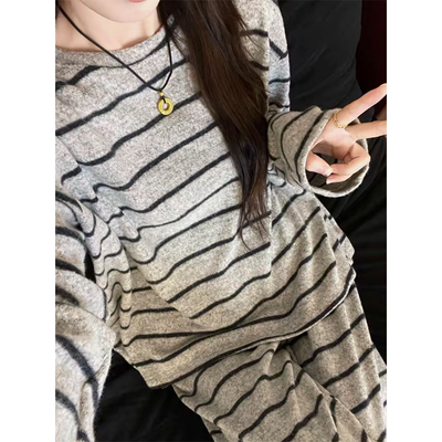 高级感德绒睡衣女秋冬季加厚保暖