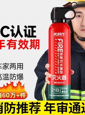 车载灭火器家用水基耐高温防爆21B私家车用便携年检正品消防器材