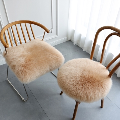冬季坐垫座垫椅子加厚圆形毛绒坐垫防滑凳子梳妆台椅子垫保暖加绒