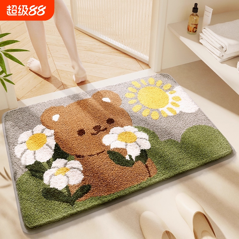 卫生间吸水地垫家用厕所地毯脚垫门垫进门卧室门口垫子浴室防滑垫