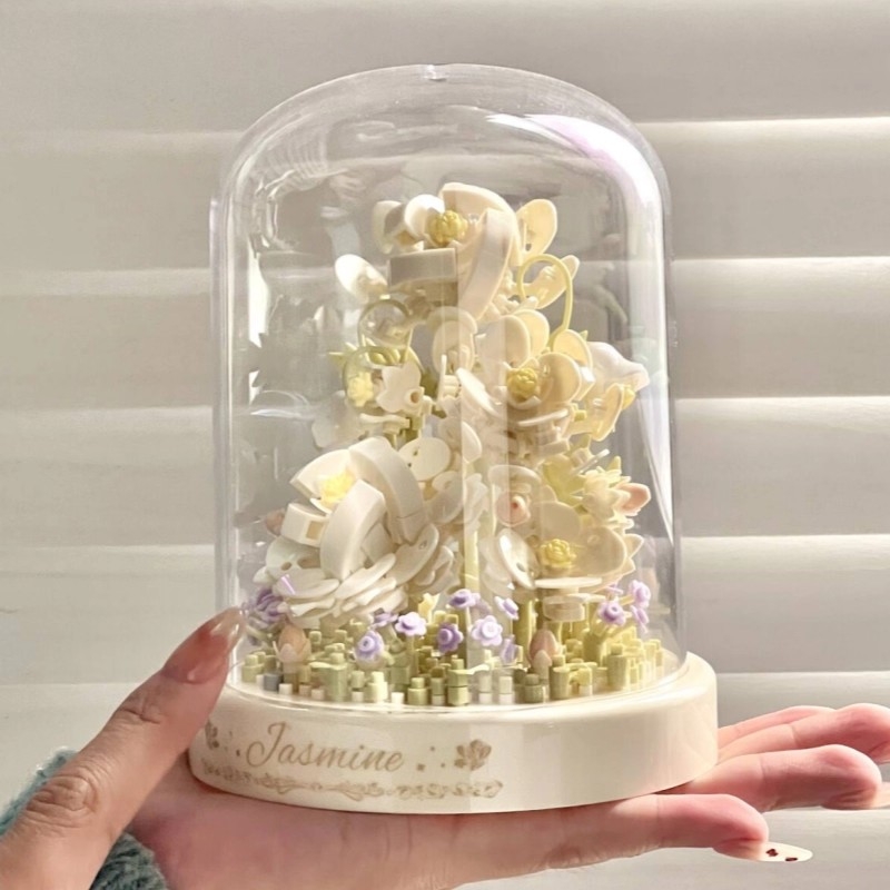 【女孩礼物】永生玫瑰花束积木