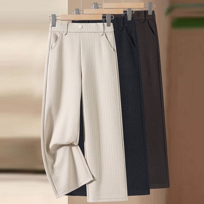 中老年妈妈秋冬直筒奶奶裤子休闲