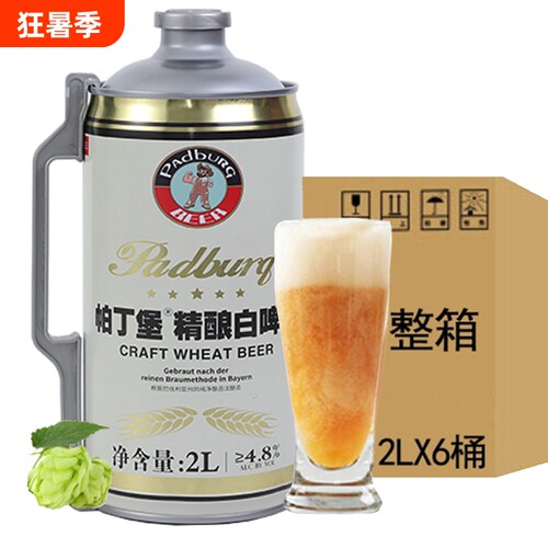 整箱精酿原浆啤酒2L六大桶