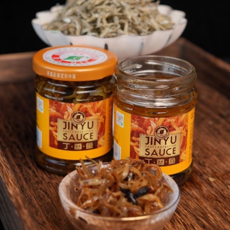 正宗广东潮汕特产锦裕丁香鱼罐头小鱼仔即食下饭菜早餐 200g/瓶