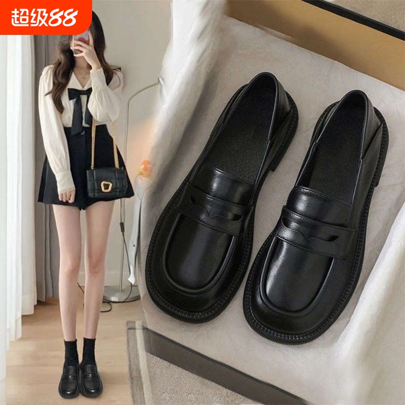 一脚蹬乐福鞋平底日系jk制服单鞋