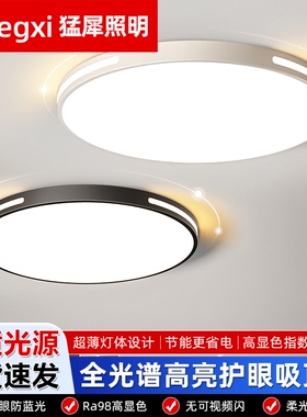 超亮吸顶灯客厅大灯LED主卧室吊灯现代简约全屋家用圆形灯具护眼