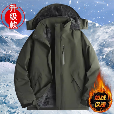 冲锋衣男女冬季加绒加厚棉服2025防寒保暖防水防风户外棉衣外套男