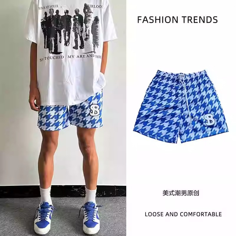 美式篮球裤男宽松不过膝运动短裤