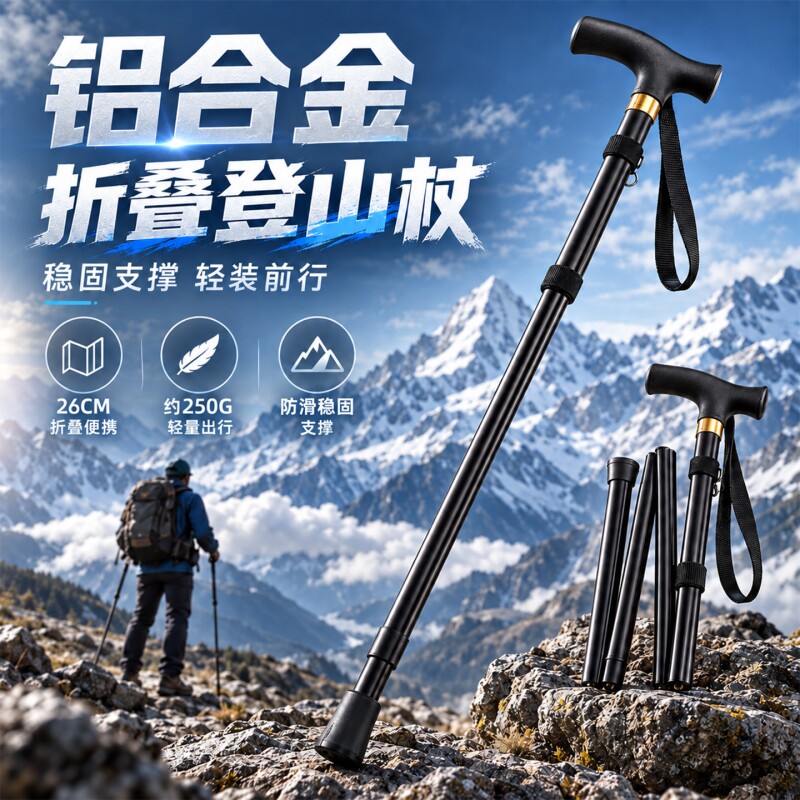 【户外徒步登山必备】合金登山杖