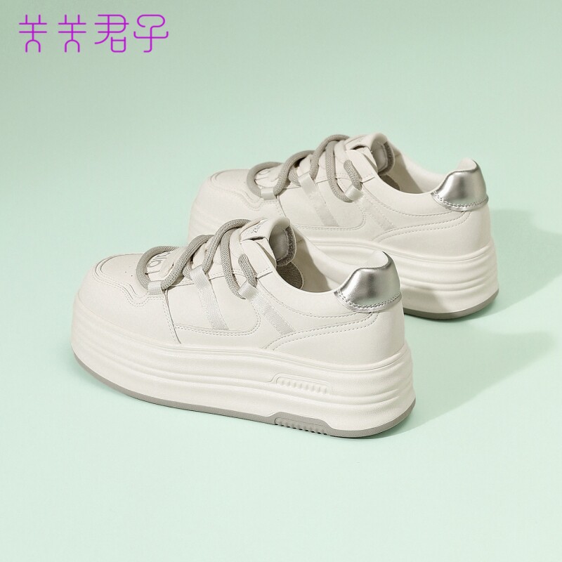 小个子女厚底增高6CM松糕鞋2026新款百搭软底时尚运动休闲小白