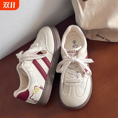 软底可爱猫咪小众板鞋女款百搭学生初中小白鞋2025新夏超火鞋子女