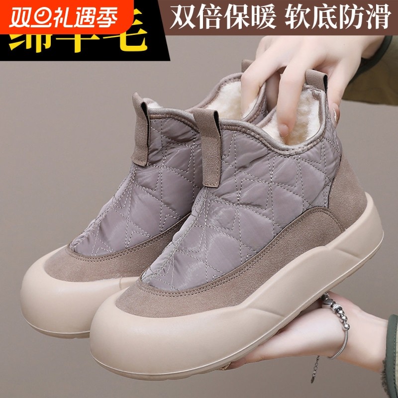 回力女鞋2025新款加绒保暖棉鞋女冬季防滑雪地靴女款防水加厚棉靴