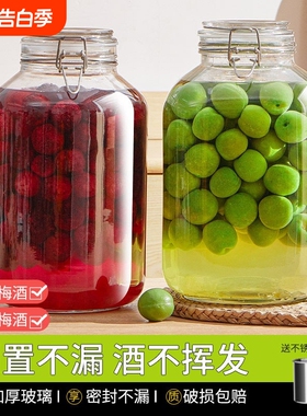 泡酒玻璃瓶专用杨梅酒空瓶青梅果酒10斤酒坛酒罐容器食品级密封罐