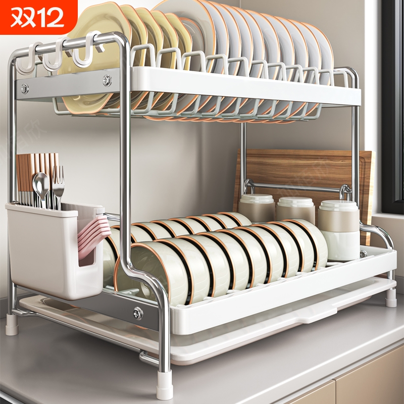 不锈钢厨房碗架置物架家用碗盘碗筷沥水架碗碟收纳架碗具台面餐具