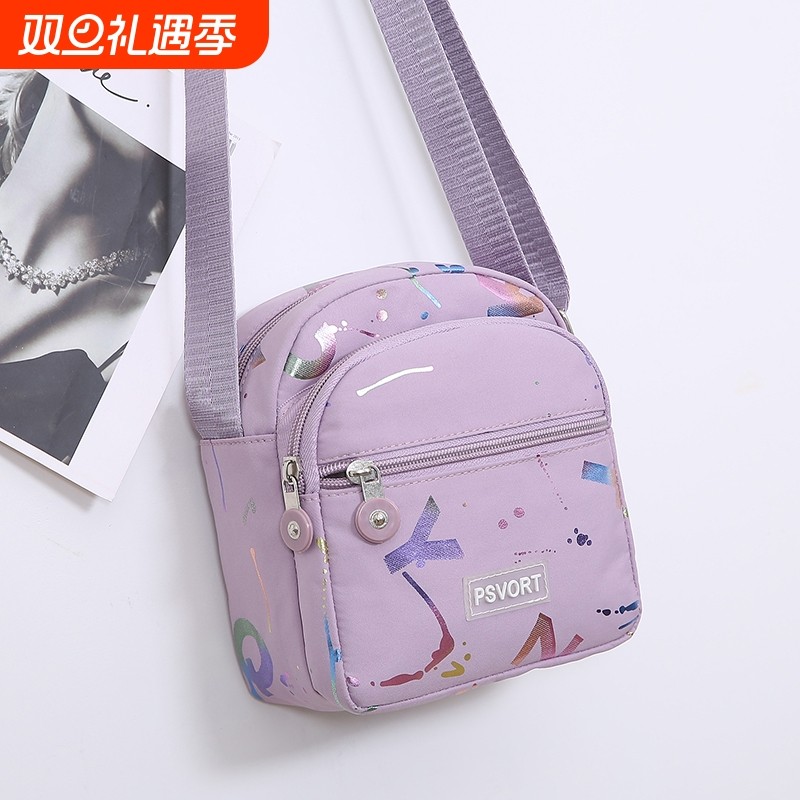 新款时尚手机包妈妈包斜挎小包女包牛津布休闲包单肩包轻便防水