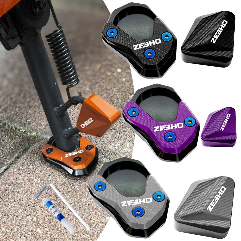 适用于极核电摩AE5i AE5iPro改装铝合金边撑垫 侧脚踢加宽辅助块,摩托车/装备/配件,盖帽配饰,淘宝优惠券,粉丝福利购,淘宝优惠卷