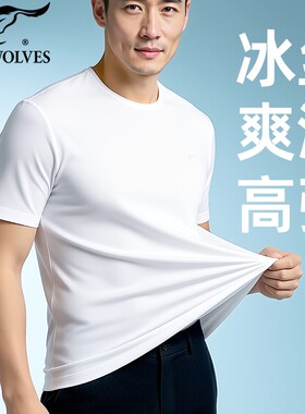 七匹狼冰丝凉感莫代尔棉男士短袖