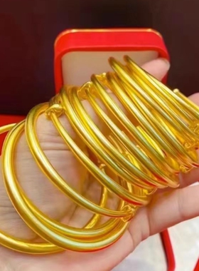爆款黄金色仿越南沙金色古法传承手镯女生两世欢手链经典手链手镯