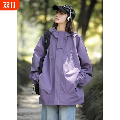 原创vintage机能防风冲锋衣秋冬山系三户外防水登山服外套运动