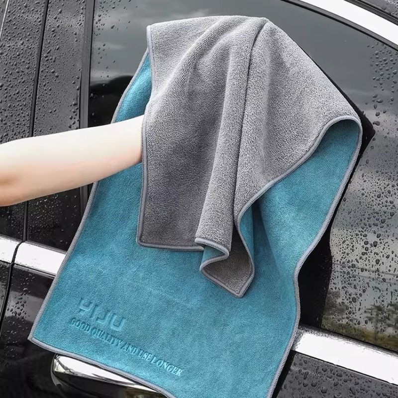 高级洗车毛巾擦车布专用加厚大吸水汽车用品车内饰抹布不掉毛大号