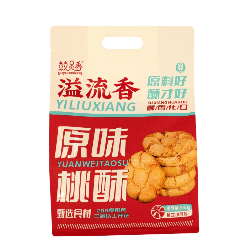 鼓员香溢流香原味桃酥300g休闲零食