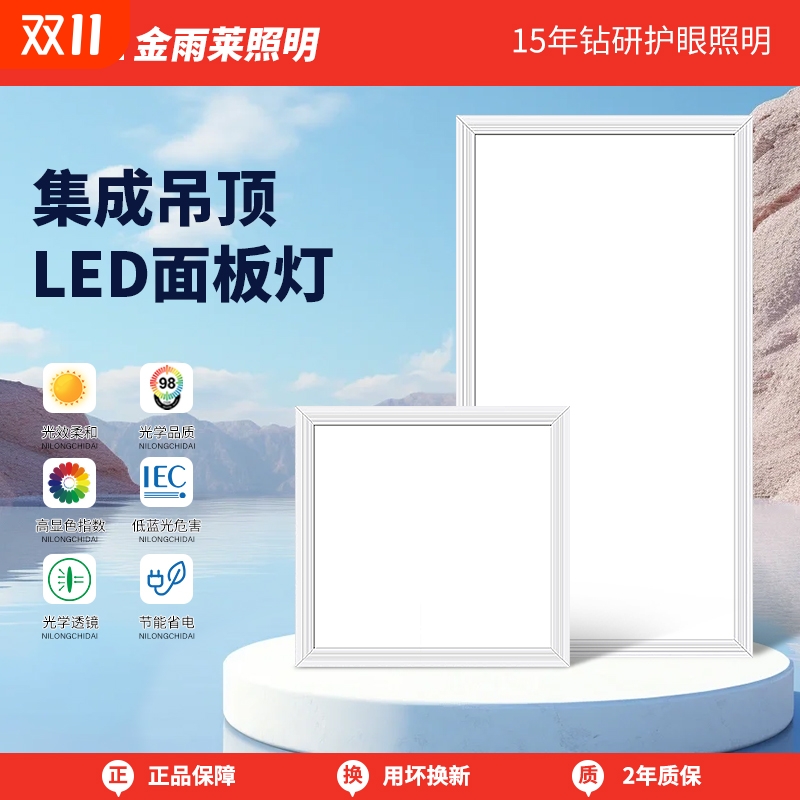 平板灯300x300led厨房集成吊顶灯