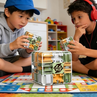 3D滚珠迷宫魔方走珠玩具儿童三阶立体思维训练男孩PK专注力对战