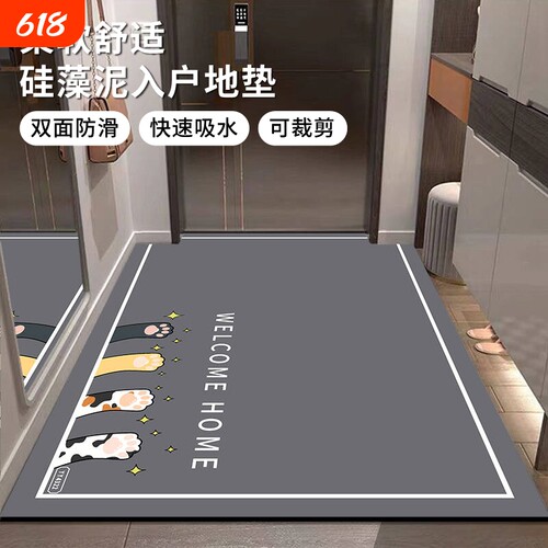 家用耐脏地毯玄关门口防滑脚垫子