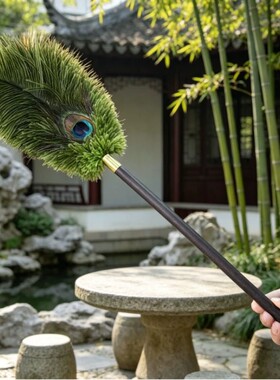 孔雀毛掸子鸵羽掸家用桌面清洁