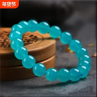 爆款仿冰种天河石玉髓手链女水晶男手串饰品女闺蜜学生情侣礼物