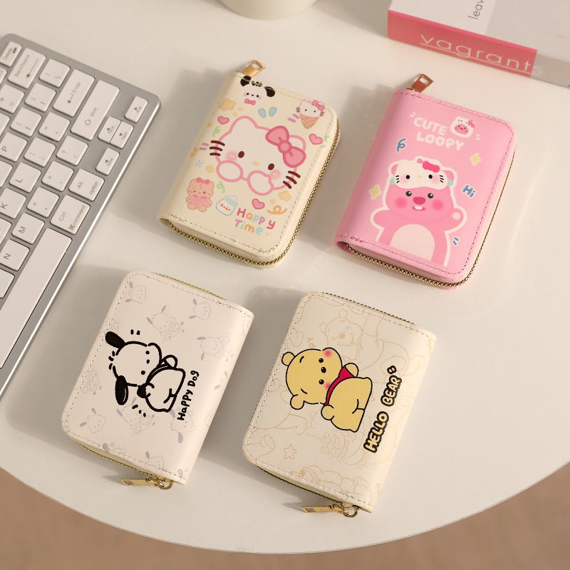 帕恰狗卡通卡包女小众大容量超薄小巧驾驶证件卡套可爱KT猫零钱包